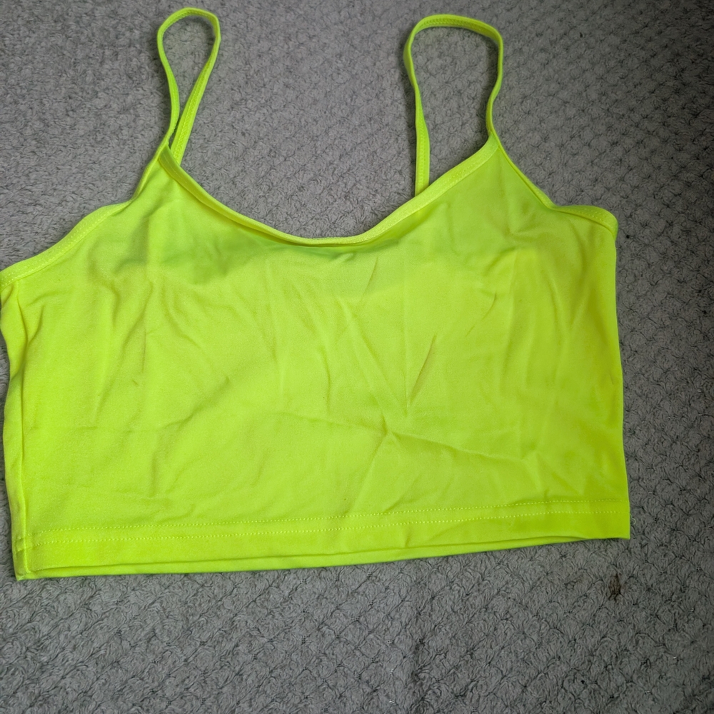 TNA Vibrant Neon Green Crop Top